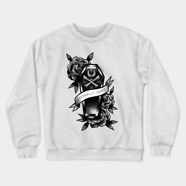 eternally yours (grayscale) Crewneck Sweatshirt by alilynn15